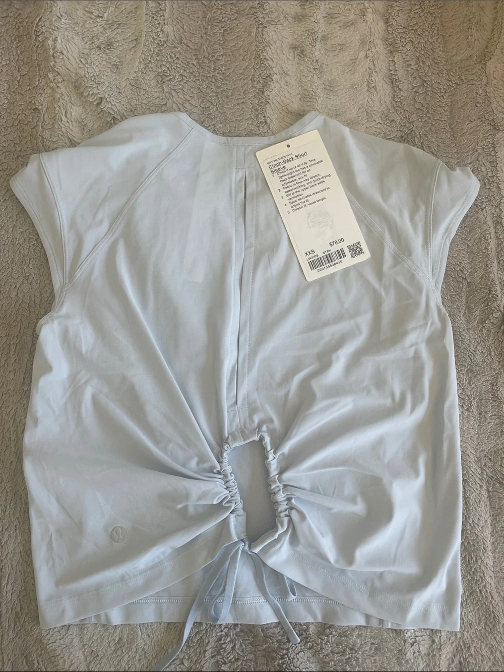 Lululemon Cinch-Back Short-Sleeve Shirt XXS NWT